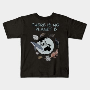 There is no Planet B Endangered Animals of Australia Kids T-Shirt